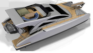 motor-yacht catamaran / de pêche sportive / hard-top