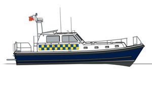 bateau de surveillance / in-bord
