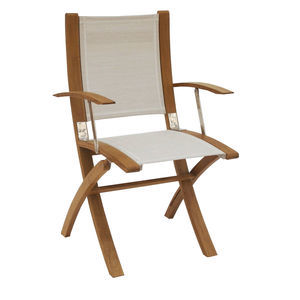 chaise standard pour bateau / pliante / en teck