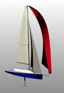 voilier quillard de sport / cockpit ouvert / quille relevable / bout-dehors