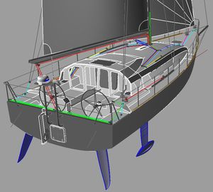 voilier de croisière rapide / de course océanique / 2 ou 3 cabines / quille relevable