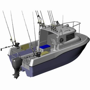 bateau de travail / catamaran / hors-bord
