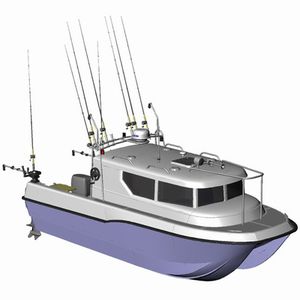 bateau de travail / catamaran / hors-bord