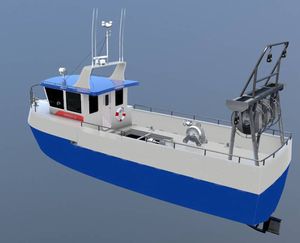 bateau de pêche professionnelle / in-bord / en aluminium