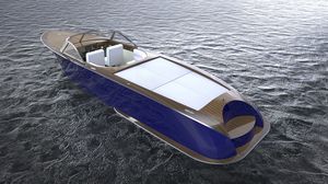 runabout électrique / à double console / en bois / traditionnel