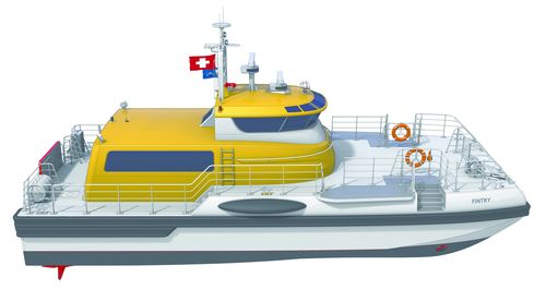 catamaran &agrave; moteur : bateau de travail polyvalent CARBOCAT MPV 18 Fintry Marine Design AG