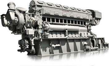 moteur diesel semi-rapide auxiliaire pour navires (2 temps, pistons oppos&eacute;s, avec turbo) 38 8 1/8 : 1506 -> 3165 KWE Fairbanks Morse