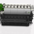 moteur pour navire / de propulsion / semi-rapide / diesel - HFO / BIO (3800 KW @ 720 -> 1000 RPM)