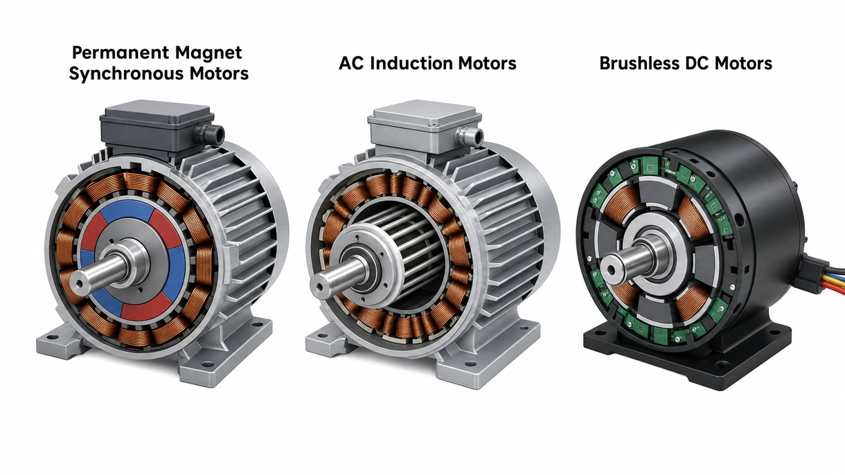 Gros plan technique d'un moteur marin à aimants permanents refroidi par liquide, montrant le boîtier en aluminium de haute qualité et les connecteurs étanches.
