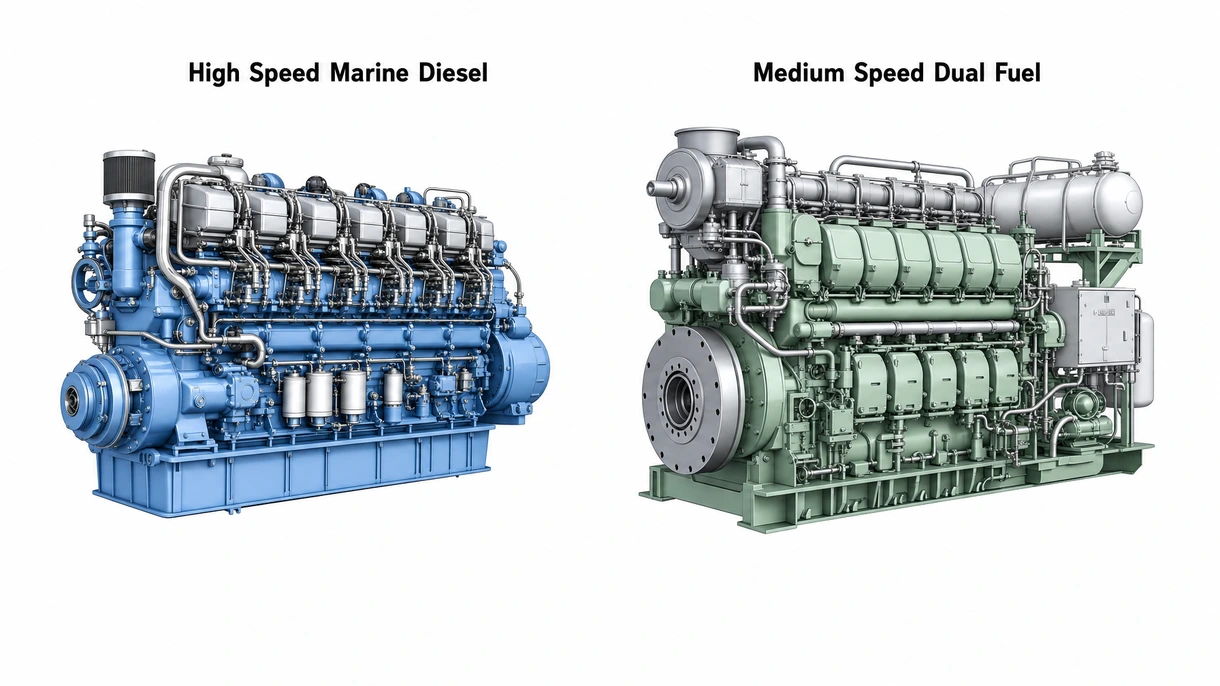 Gros plan détaillé des injecteurs de carburant haute pression sur un moteur common-rail destiné aux systèmes de propulsion des yachts modernes.