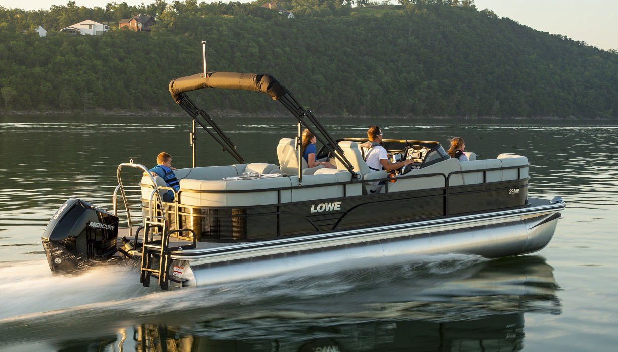 Bateau ponton horsbord SS250 WS Lowe tritube / open / en aluminium