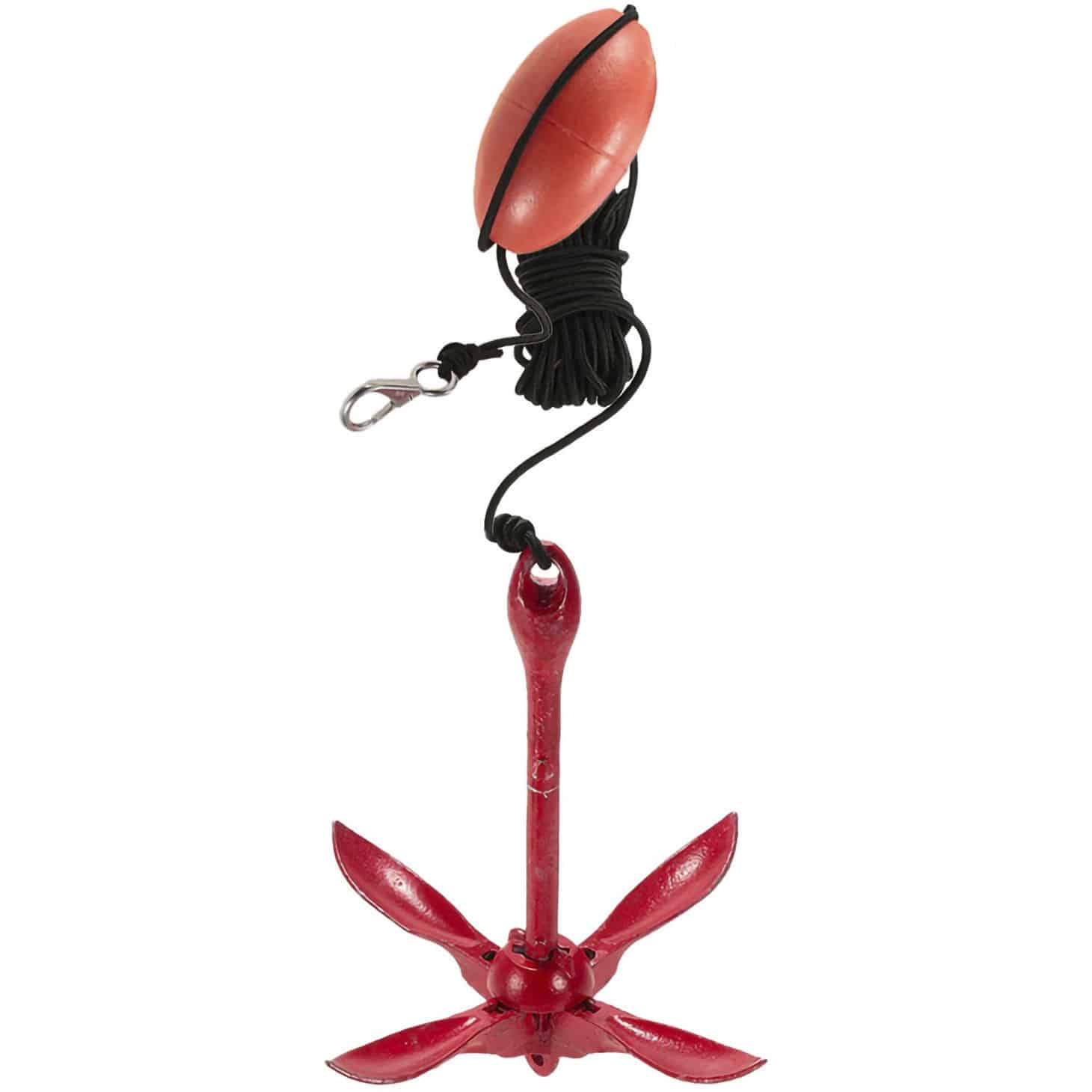 Ancre Grappin Pliante 6 Kg Avec Corde 30m - 4 Griffes, Fer Malléable - Pour Petits Bateaux, Kayaks, Canoës, Dériveurs - 12