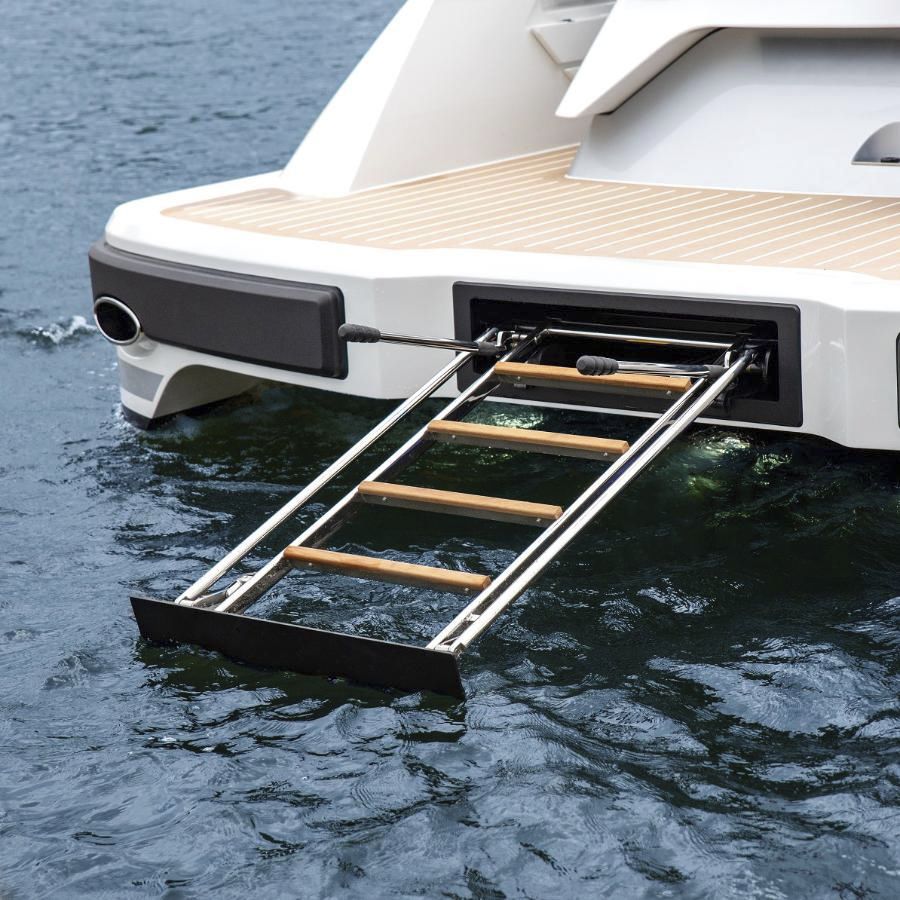 Échelle D'Embarquement Pour Bateau - 2 Marches En Aluminium - Crochet De Fixation - Pour Usage Marin