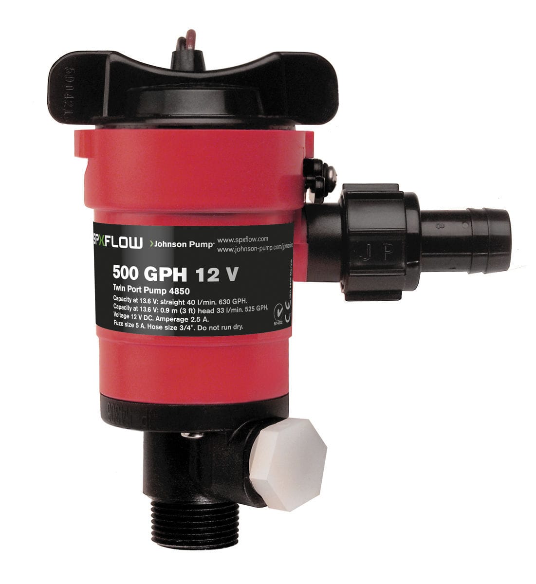 Johnson 32503 Pompe De Cale à Cartouche 500 GPH - Équipement Fiable Pour Bateau