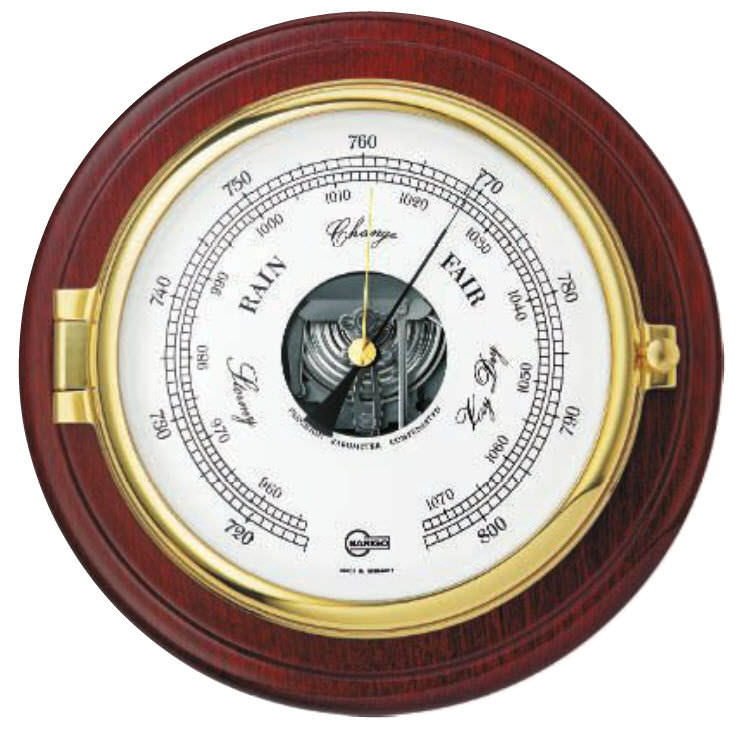 Station Météo Marine Plastimo – Bois Et Laiton, Style Vintage Pour Cabine Ou Salon