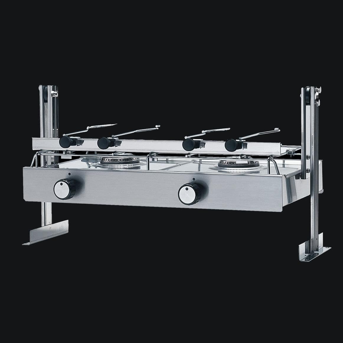 Réchaud de camping 2 brûleurs 19 600 BTU, cuisinière à gaz en acier inoxydable avec allumage automatique
