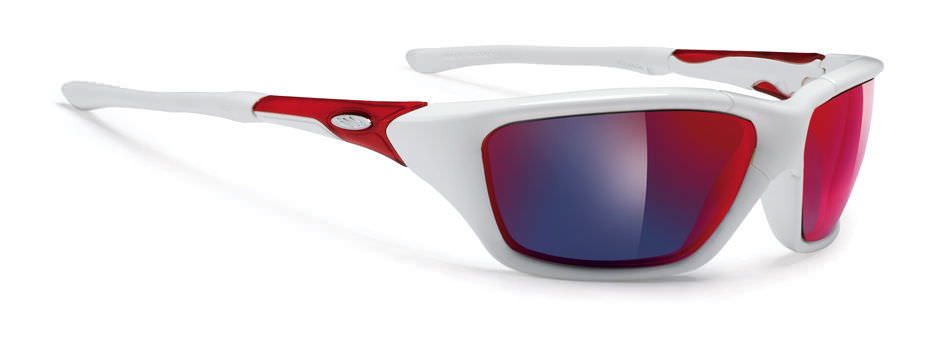 Lunettes de soleil Rudy Project Kalyos (blanc perle, teinté rouge