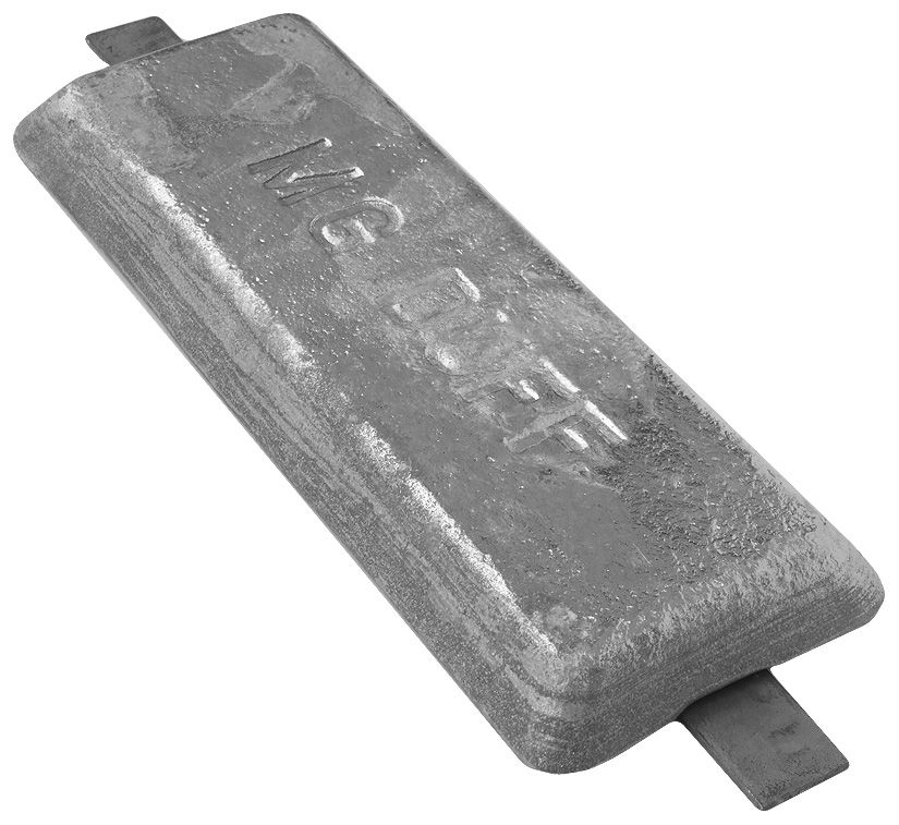 Anode sacrificielle en aluminium AD60 MGDUFF INTERNATIONAL LTD