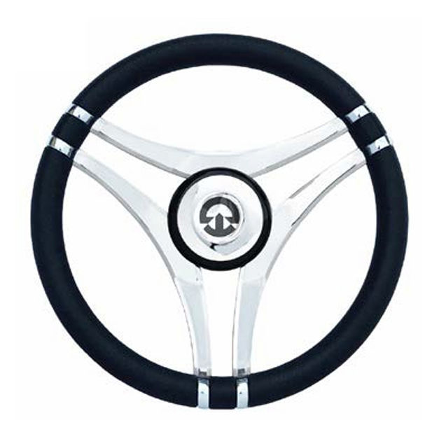 Volant Bateau 3 Branches Acier Inoxydable 13.5" - Résistant Intempéries Pour Yacht Et Bateaux