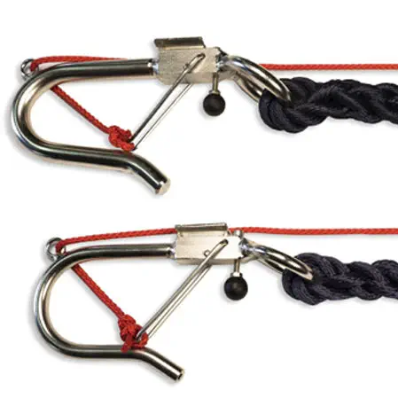 Amhuui Gaffe Télescopique En Acier Inoxydable – 40 à 140 Cm, Forme En U – Pour Amarrage, Amarrer Un Bateau, Stabiliser – 434 G