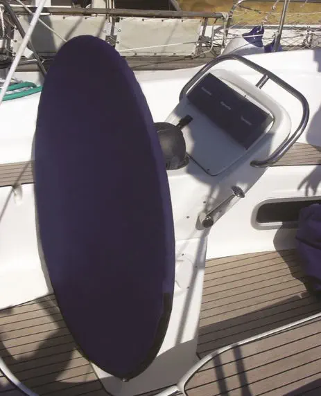QUARKZMAN Housse de Rangement pour Bimini Top avec Trou pour lumière Bateau Gris Clair 85-90