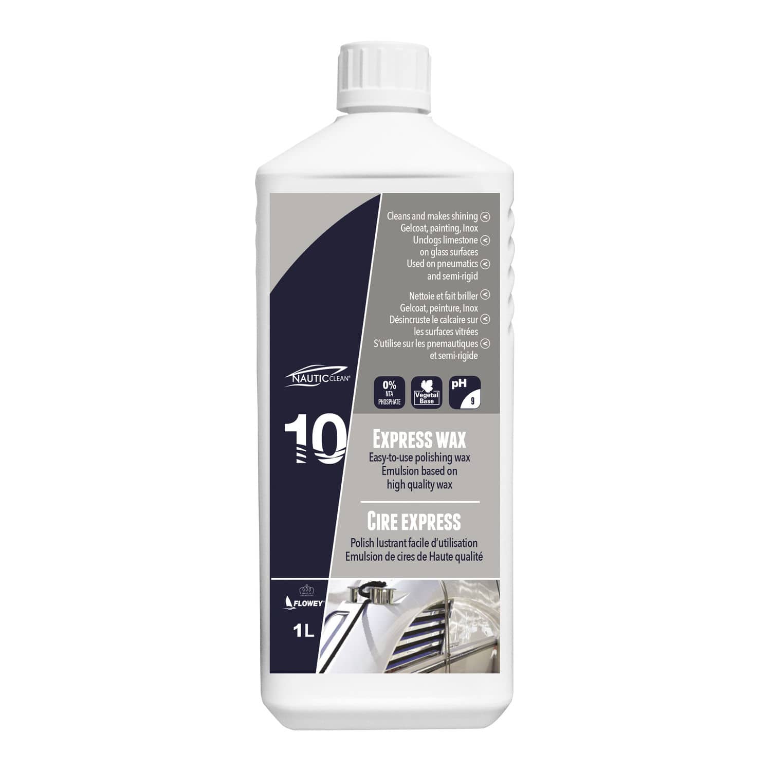 Cire protectrice 10 EXPRESS NAUTICCLEAN rénovateur / pour bateau