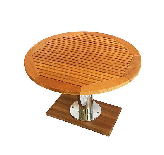 Dessus de table pliant en teck pour bateau, uni, 660mm