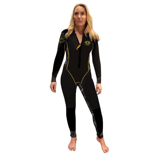 Combinaison Surf Vintage Années 70 : White Stag Néoprène Blanc Cerf Bleu, Femme M