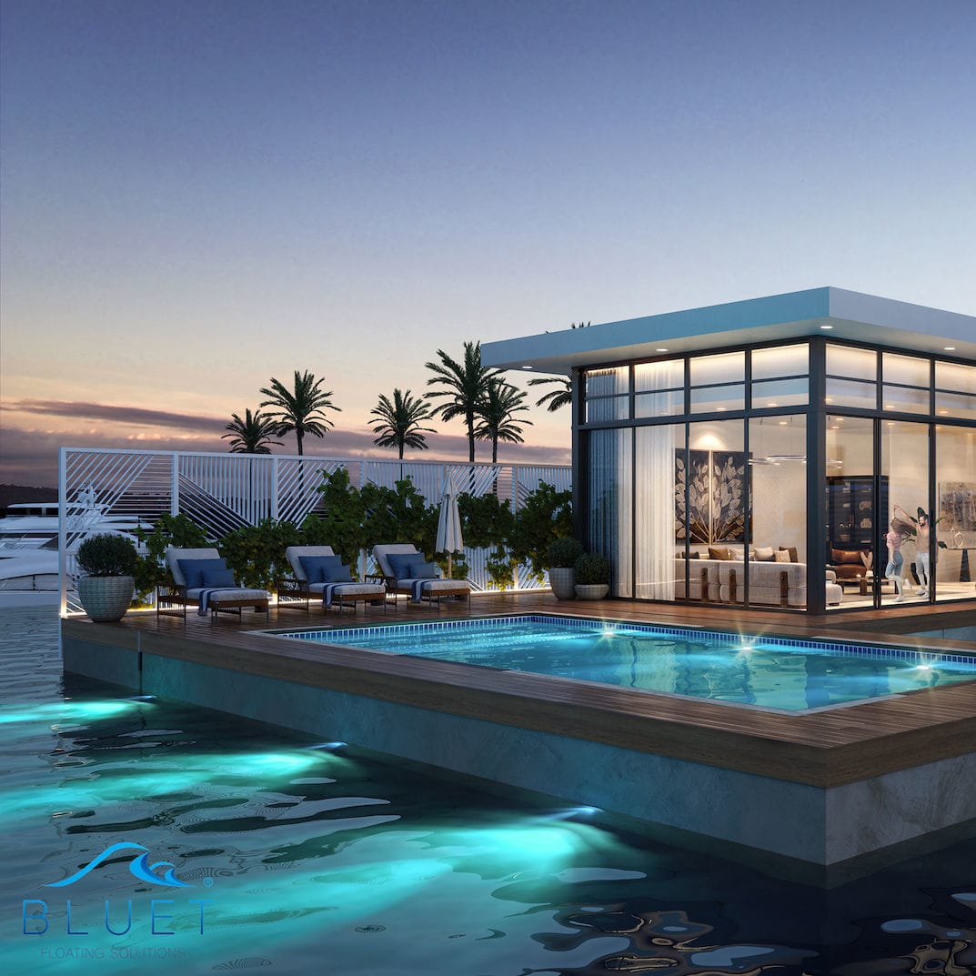 Plateforme flottante - BLUET FLOATING SOLUTIONS - pour maison flottante ...