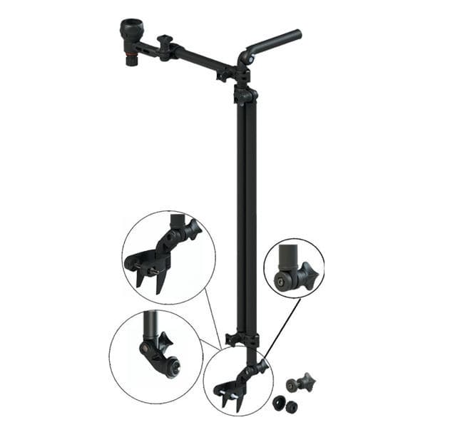 Support à Rotule Pour Détecteur De Poissons Kayak/bateau - ABS Noir - 8x20cm
