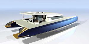 sailing-superyacht catamaran / de croisière / cockpit ouvert / en aluminium