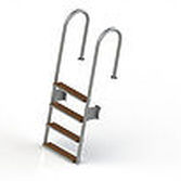 échelle pour ponton / fixe / d'embarquement / en inox