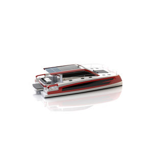 cabin-cruiser catamaran