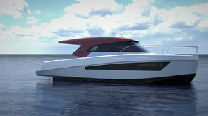cabin-cruiser catamaran