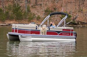 bateau ponton hors-bord / de ski nautique / de pêche sportive / en aluminium
