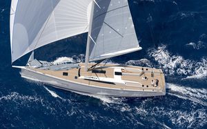 sailing-yacht de croisière / cockpit ouvert / à double safran / double barre à roue