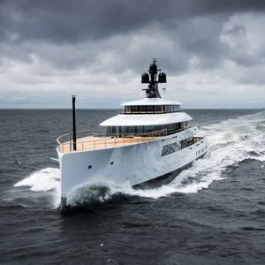mega-yacht de croisière / avec timonerie / 6 cabines / à étrave verticale