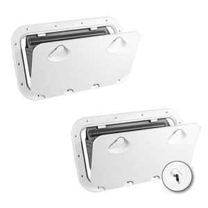 Rangement Leurres Verrouillable Boîte Rangement Pont Marin Verrouillable Oshhni - Blanc 30.5x20.5x16cm Boîte Ajustable Bateau