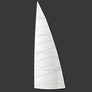 grand-voile / pour voilier de course / coupe horizontale / en polyester