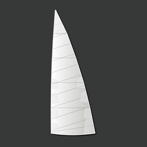 grand-voile / pour voilier de croisière / coupe horizontale / en polyester