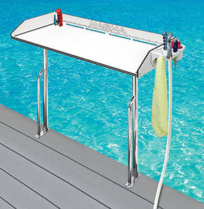 Goplus Table De Nettoyage Pliante Pour Poissons Avec Deux Bassins D'eau