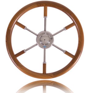 volant en teck pour bateau à moteur 1
