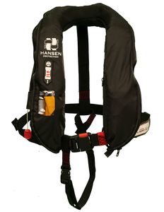 gilet de sauvetage gonflable automatique / 150 N / avec harnais de sécurité / pour la pêche