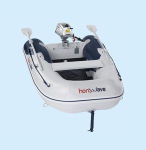 bateau pneumatique hors-bord / plancher latté