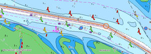 carte marine de navigation sur lac