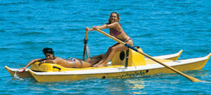 catamaran à rames