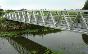 passerelle pour marina / avec main courante / en aluminium