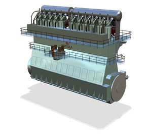 moteur lent pour navire / diesel / Tier 3