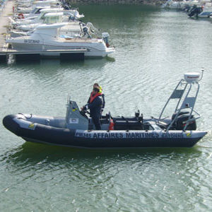 bateau de surveillance / hors-bord / bateau pneumatique semi-rigide
