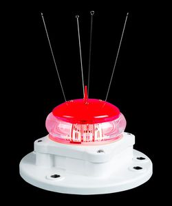 Feu Signalisation Maritime Solaire - Lampe 脿 LED Clignotante 脆tanche - Pour Filet P锚che, Navigation - Autonomie 15-20 Jours